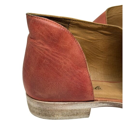 Free People Royale D’Orsay Brown Leather Flat Shoes EU 38 US 7.5 Made in Spain - Picture 3 of 10